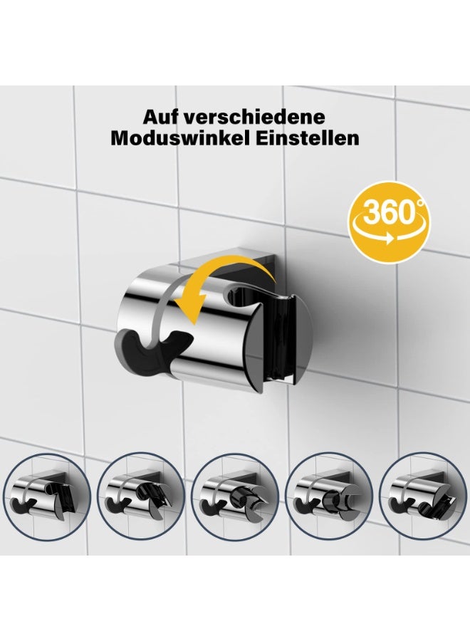 KISSUN Shower Head Holder - Shower Head Holder with Mounting Material, Shower Holder with Screws, Chrome, Compatible with Most Shower Head Shower Hose - Image 3